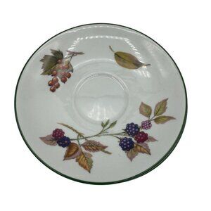 Royal Worcester Evesham Vale Saucer Set Of 2 Fine Porcelain England